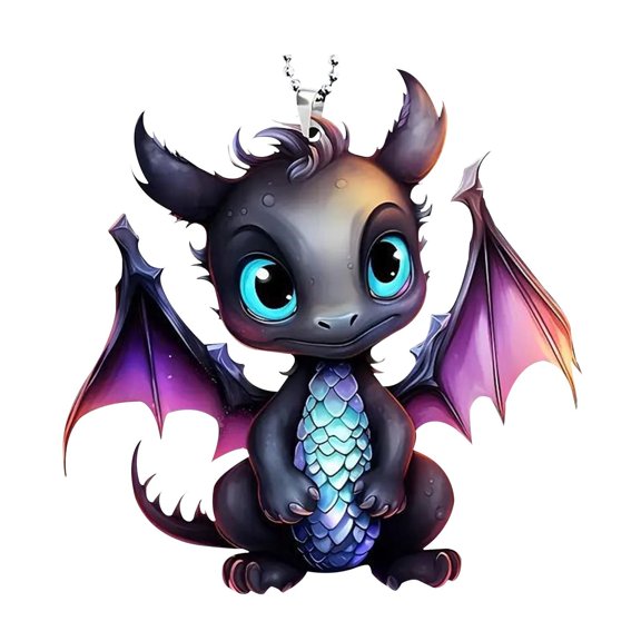 1PC Dragon Acrylic Hanging Ornament Acrylic Christmas Ornament Seasonal Hanging For Seasonal Display (Color8)