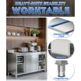 thumbnail image 5 of Vakiorn Stainless Steel Work Table with Cabinet 440 LBS Capacity Heavy Duty Adjustable Feet for Kitchen Restaurant Garage, 5 of 7