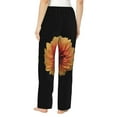 thumbnail image 3 of Balery Orange Dalia print Women's Pajama Pants,Ultra Lightweight Pjs,Lounge Pant-Medium, 3 of 9