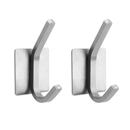 

Geege 2 Pack Self Adhesive Hooks Adhesive Wall Hanger Waterproof Heavy Duty Black