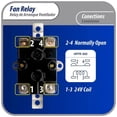 thumbnail image 4 of Appli Parts APFR-360 90-360, 24 VAC Coil, Heavy Duty Switching Fan Relay,SPST, Normally Open, AC and heating Furnace blower relay Universal fit multi position bracket, 4 of 8