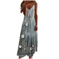 thumbnail image 2 of TaTaai Ladies Fashion Print Round Neck Sleeveless Maxi Dress Soft Breathable Comfortable Casual Daily Streetwear Spring Outfits Gift, 2 of 5