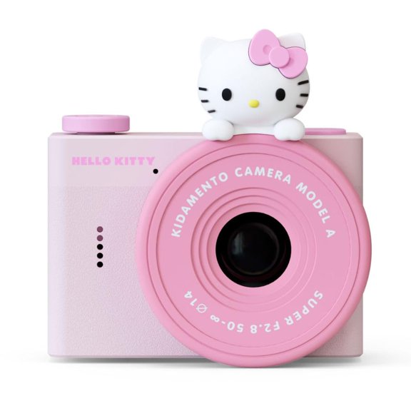 Hello Kitty Mini cámara digital y videocámara para niños de Kidamento, tarjeta de memoria de 32 GB, USB-C, correa suave ajustable, libro Momento de búsqueda del tesoro - Modelo A Hello Kitty