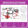 thumbnail image 3 of Geometric Circles Placemats Set of 4 12"x18" Red Black White Placemats for Dining Table Indoor Outdoor Kitchen Abstract Art Table Mats Placemat Modern Style Decor Table Place Mats Room Decorations, 3 of 3