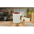 thumbnail image 4 of 10 Glossy Two-Tone Ceramic Mugs Set, 15 oz. - Stoneware, Smooth, Durable, C-handle - Maroon, 4 of 5