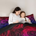 thumbnail image 5 of Castle Fairy Girls Romantic Gradient Rose Twin Comforter Sets,Valentine's Day Bedding Set, 5 of 8