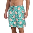 thumbnail image 2 of Honeii Shorts Décontractés pour Hommes avec Imprimé Cochon et Fleur, Séchage Rapide, Shorts de Plage-Moyen, 2 of 6
