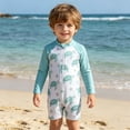 thumbnail image 4 of Swimming Suit Boy Rash Guard Cute Print Boys' Swimwear Bathing Suits 18-24 Months, 4 of 4