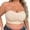 Beige, variant on Strapless Bras For Womens Plus Size No Underwire Seamless Adjustable Straps Bralettes Comfortable Padded Everyday Bras Beige XL