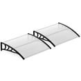 thumbnail image 1 of Gymax 2 Pcs Auvent de Vestibule Extérieur pour Terrasse Extérieure avec Cote UPF50+ Noir, 1 of 10