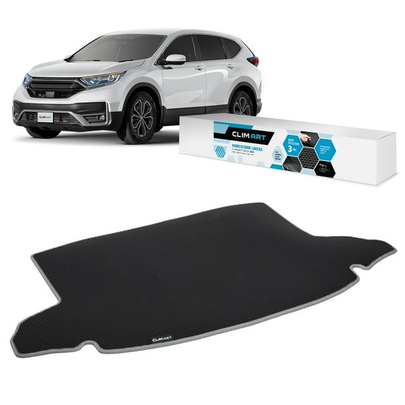 CLIM ART Cargo Liner for Honda CR-V (CRV) 2017-2022 Custom Fit Trunk Mat, with Honeycomb Dirtproof & Waterproof Technology - All-Climate, Heavy Duty, Anti-Slip Cargo Liner, Luggage - FL04117021
