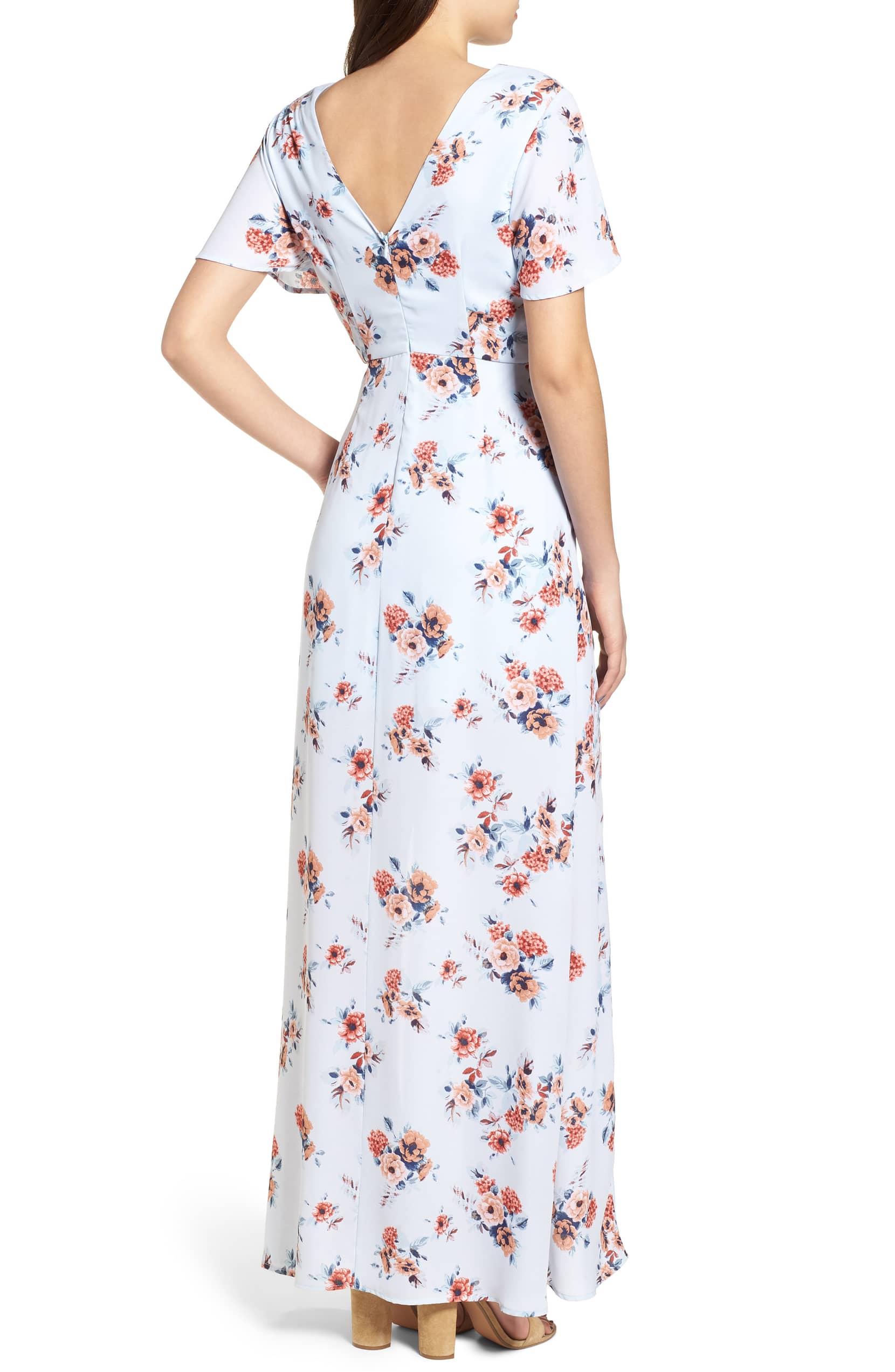 dee elly plunging maxi dress