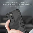 thumbnail image 6 of for iPhone 16 Hybrid Case, Military Grade Hard Rugged Cover Heavy Duty Armor Phone Cases with Kickstand Holder Shockproof & Support Car Magnetic Mount for iPhone 16, Red, 6 of 9
