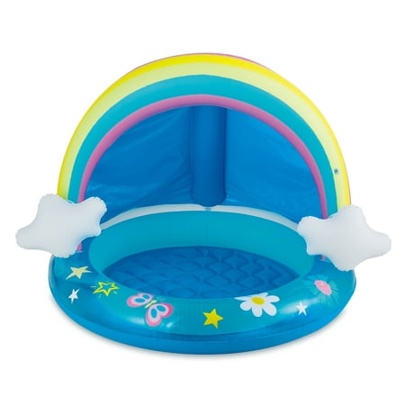 Summer Waves Round Inflatable Rainbow Baby Pool,