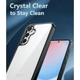 thumbnail image 2 of KOMI for Samsung Galaxy S24-FE Case: Clear Military Grade Drop Protection Anti Yellowing Slim Case - Rugged Shockproof Protective Transparent Cell Phone Cover Black, 2 of 5