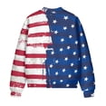 thumbnail image 5 of DISNIMO American Flag Printed Jackets for Women Trendy Sweatshirts Long Sleeve Outerwear Jacket Fall Winter Outfits, XL, 5 of 7