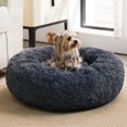 thumbnail image 1 of Wnpethome Cama Calmante Para Perros Grandes, Cama Para Perros Antiansiedad, 36 Pulgadas De Largo X 36 Pulgadas De Ancho X 10 Pulgadas De Espesor, Piel Sintética Gris Marino, 1 of 1