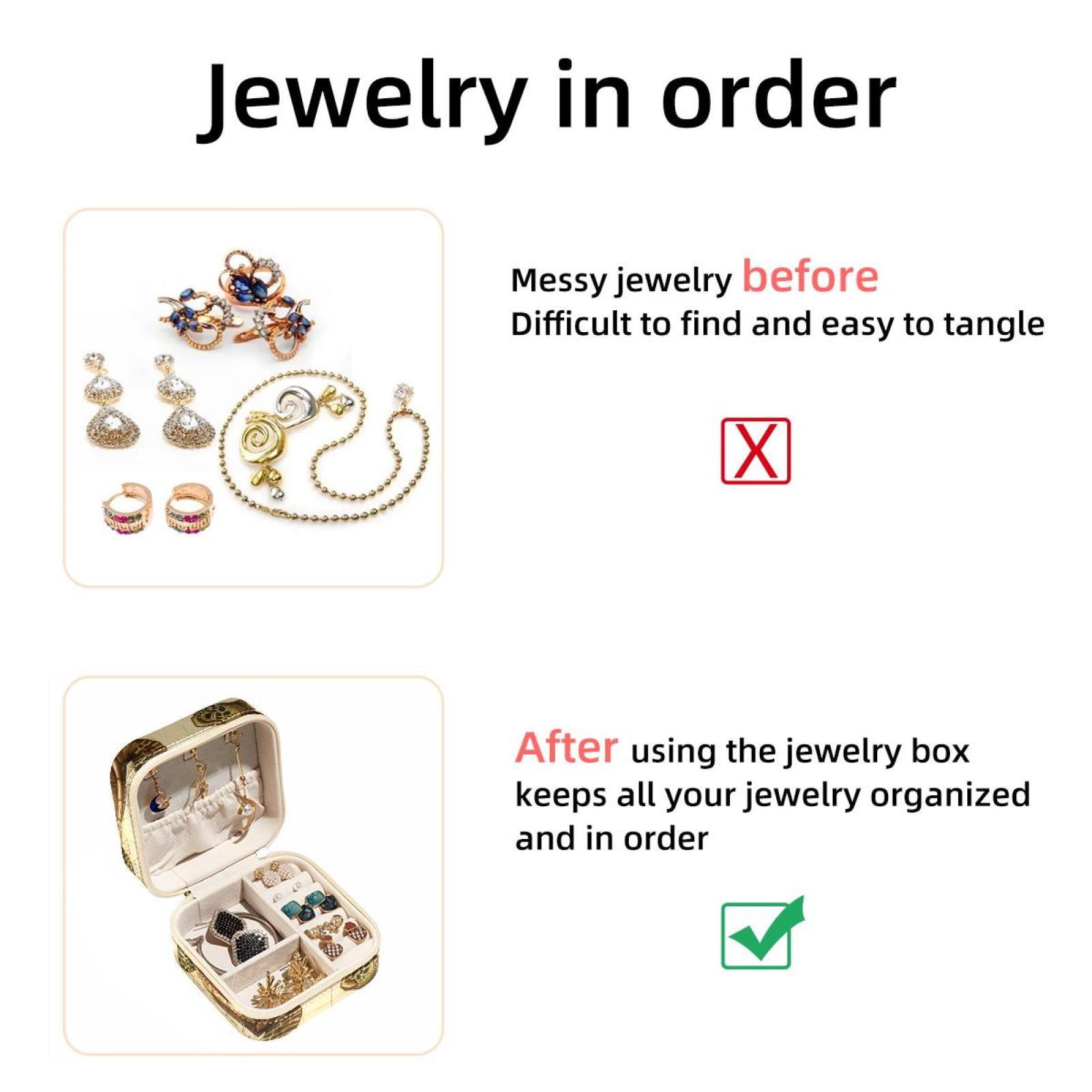 PhooArto Small Jewellery Box, Retro Map Sea Turtles Pattern Portable Travel Mini Jewelry Case for Women Leather Ring Organizer