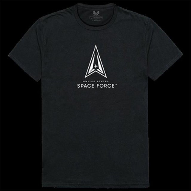 Rapid Dominance RS2-SF1-BLK-01 T-Shirt Graphique Décontracté US Space Force1, Noir - Petit