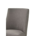 thumbnail image 3 of Fabric Upholstered Wooden Side Chairs With Curved Backrest Set of Two Gray and Brown - Saltoro Sherpi, 3 of 5