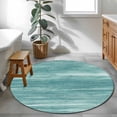 thumbnail image 3 of Round Area Rug 3.3 Ft, Duck Green Washable Non-Slip Circle Carpet for Living Room/Bedroom, Vintage Modern Abstract Art Ombre Low-Profile Small Kitchen Mats Collection Rugs for Indoor, 3 of 8