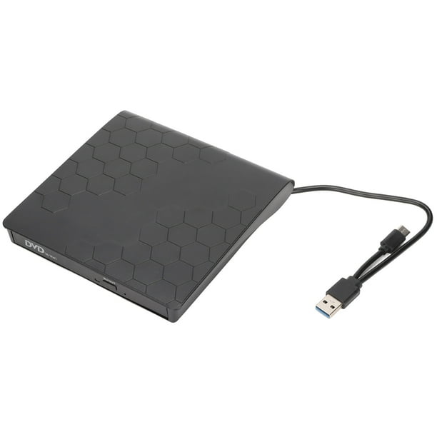 Unidad externa de CD DVD, unidad de DVD externa portátil ultrafina USB 3,0, Compatible con Macbook Pro, Windows 10 y Linux