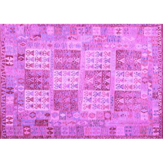 Ahgly Company Indoor Rectangle Southwestern Purple Country Area Rugs, 4' x 6'