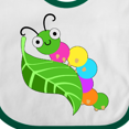 thumbnail image 4 of Inktastic Cute Caterpillar on Leaf Boys or Girls Baby Bib, 4 of 4