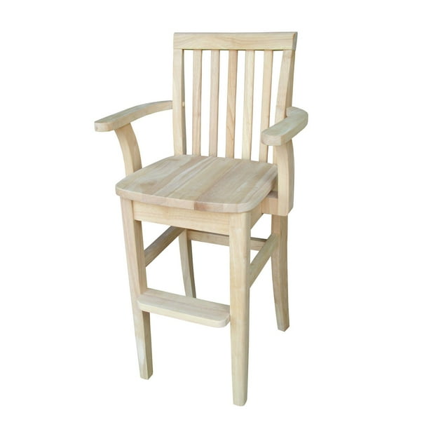 International Concepts Mission Kids Chair With Arms Unfinished Walmart Com Walmart Com