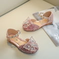 thumbnail image 2 of Baby Shoes,Baby Girls Shoes Pearl Bling Bowknot Kids Single Sandals Shoes Dancing,Baby Girl Shoes,Pink,5.5-6 Years, 2 of 5