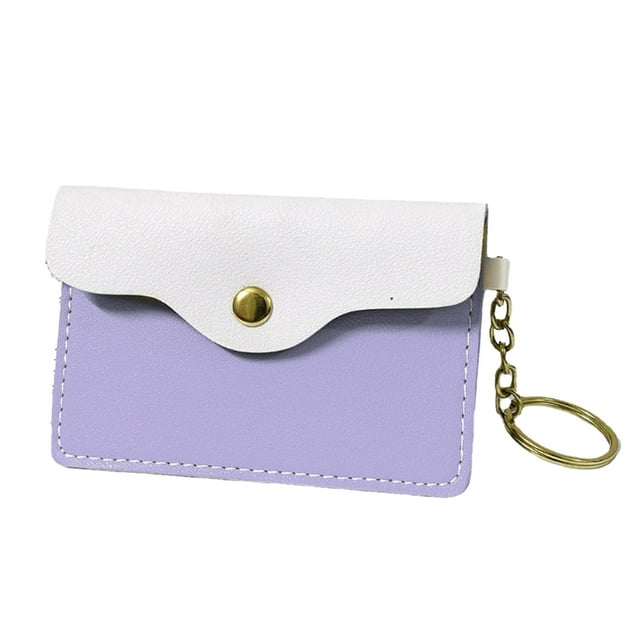 Jumpingount Cartera de cuero para mujer, llaves para tarjetas de crédito, llavero portátil para la escuela, monedero, bolsa organizadora de monedas a la Carteras Violeta Jumpingount AP012544-06