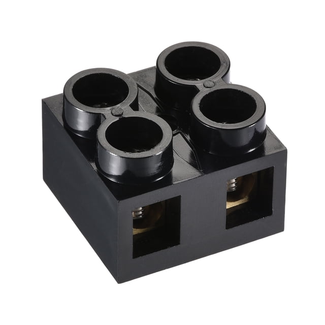 Unique Bargains Bloc de Jonction 500V 60A Double Rangée 2 Positions Bande de Barrière Électrique à Vis 2 Pack