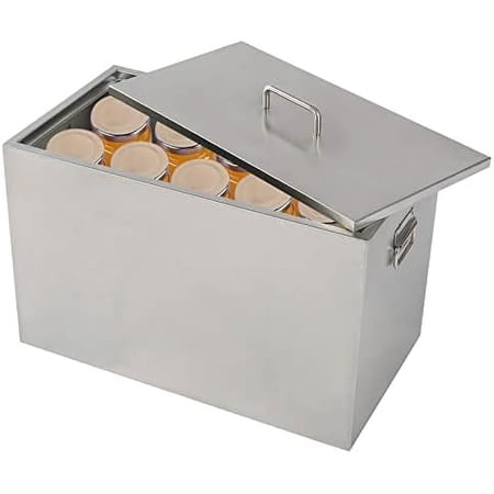 Water Bath Canner, 15 Quart Stove Canner Pot with 2 Canning Racks Water Bath Canning Pot with Rack and Lid 304 Food Grade Stainless Steel Large Stock Pots for Tomatoes, Pickles, Fruits