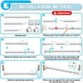 thumbnail image 4 of XIQIYY Spring Tension Rod 28 to 48 inches,Adjustable Heavy Duty Curtain Rod-Shower Curtain Rods for Bathroom,Windows,Door,White, 4 of 8