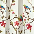 thumbnail image 5 of Half Moon Neela Birds Room Darkening Window Curtain Panels Ivory/Brown 52x84+2 Set, 5 of 9