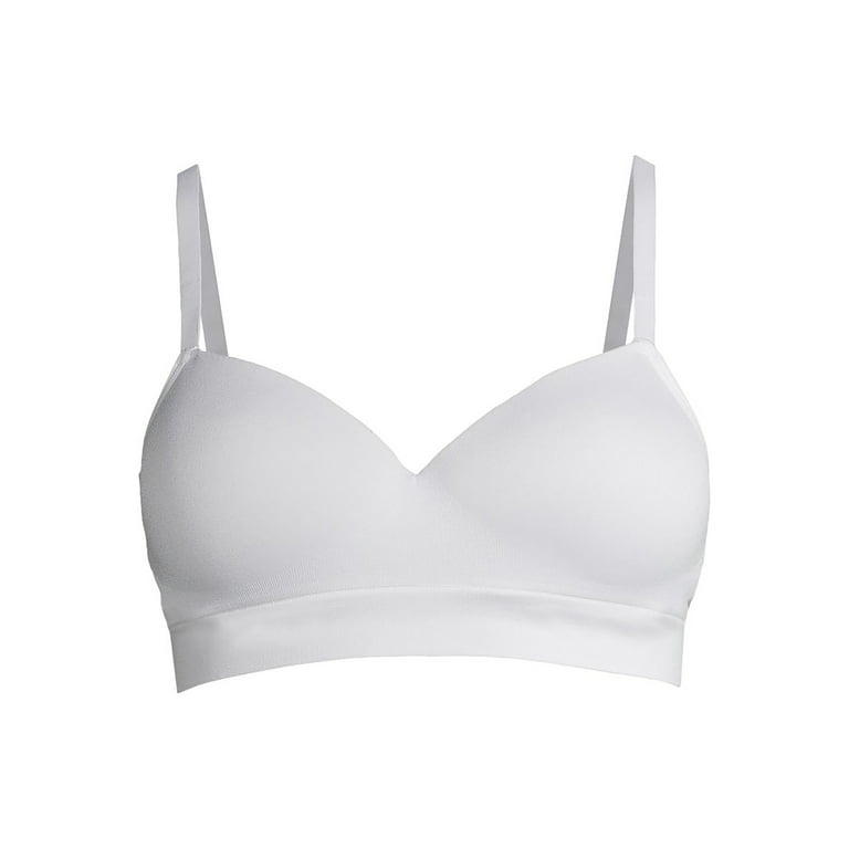 No Boundaries Arctic White Comfy Wireless Seamless Bra - Large at   Women's Clothing store