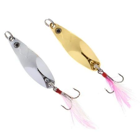 2pcs - Portable Sequin Jig Spoon for Bass Trout Salmon Perch Fishing