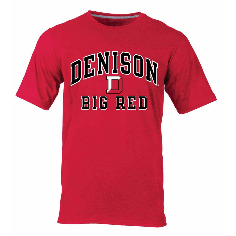 Denison Big Red Adult NCAA Arch and Logo Tagless T-Shirt - Red (Small ...