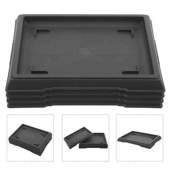 FUTUREORYY Flower Drip Trays Plastic Plant Saucer Dark Brown Stackable