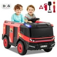 thumbnail image 1 of Gymax 2-Seater Kids Ride on Fire Truck w/Remote Control Water Gun Extinguisher Shovel, 1 of 10