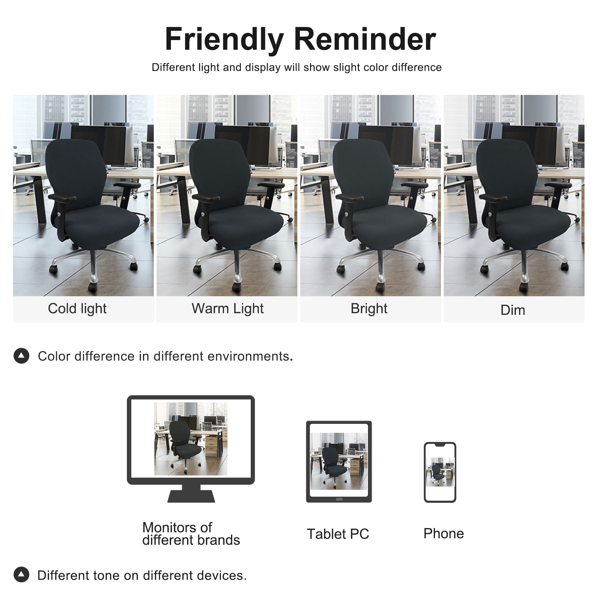 Unique Bargains Stretch Office Chair Cover Armchair Protector Slipcovers Gray M