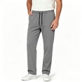 thumbnail image 5 of Mens Big & Tall Casual Golf Pants Drawstring Elastic Waist Baggy Sweatpants Flat Front Slacks Lightweight Loose Fit Summer Beach Trousers Size M-5XL Dark Gray, 5 of 5