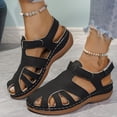 thumbnail image 2 of HNMKIU Platform Sandals Women's Closed Toe Orthopedic Style with Arch Support Flip Flops for Women Comfortable Walking Cushion Footbed Summer Shoes Black,8, 2 of 5