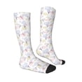 thumbnail image 4 of Lsque Hand Drawn Rabbit Printed Crew Socks Men's Women's LightWeight Thin Casual Calf Socks ,Knee High Socks,Cotton Socks, 4 of 9