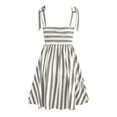 thumbnail image 4 of Blmnix Short Dress Women Dress Fit & Flare A Line Dresses Under Dresses Mini Sleeveless Square Neckline Gray Adjustable Strap Summer Dresses for Women,S, 4 of 9