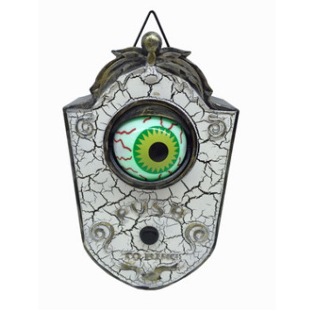 Decoración de timbre de un solo ojo de Halloween, juguetes de festival de fantasmas, colgante de calavera brillante de barra colgante de puerta difícil LingWen 9024715685179