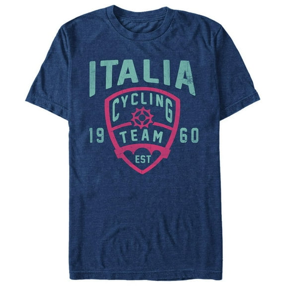 Men's Lost Gods Italia Cycling Team Est 1960 Graphic Tee Navy Blue Heather Small