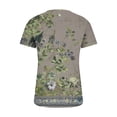 thumbnail image 4 of Qiopertar Blouse d'Été Décontractée à Col en V pour Femmes, Manches Courtes, Boutons, en Solde à Moins de 5$, 4 of 5