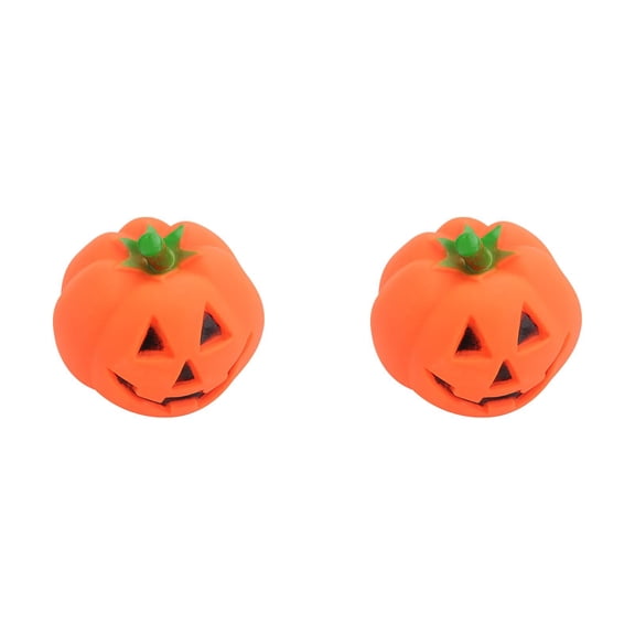 2 Pcs Halloween Pumpkin Squeaky Dog Toy 3.14 Inch, Durable PVC Sound Chew Toy for Puppy and Dogs, Bite-Resistant Pet Interactive Toy for Chewing Fun, Dog Toys