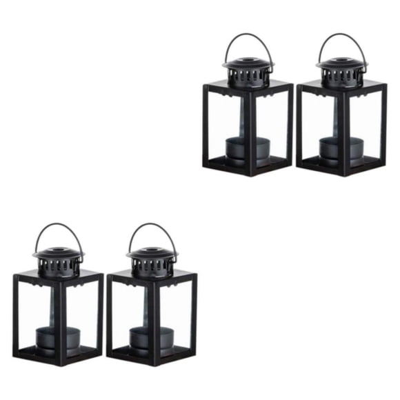 Injueey Retro Candle Holder Lantern Shape for Decor Garden Indoor Home Tipo 1 2piezas